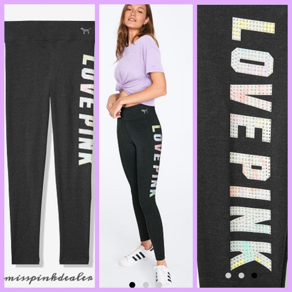 VS PINK Bling Full Length Leggings sz LG